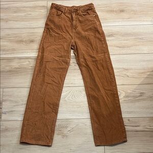 SHEIN Women's Brown Corduroy Pants